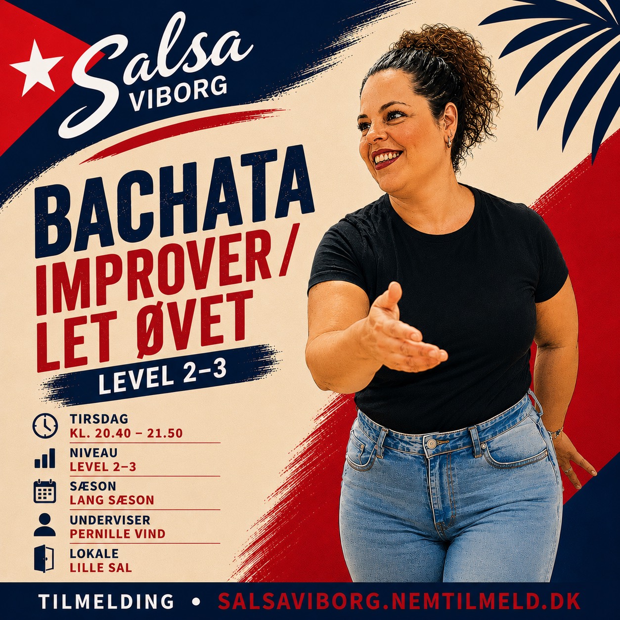 Bachata Improver og let øvet Level 2/3 med Pernille Vind